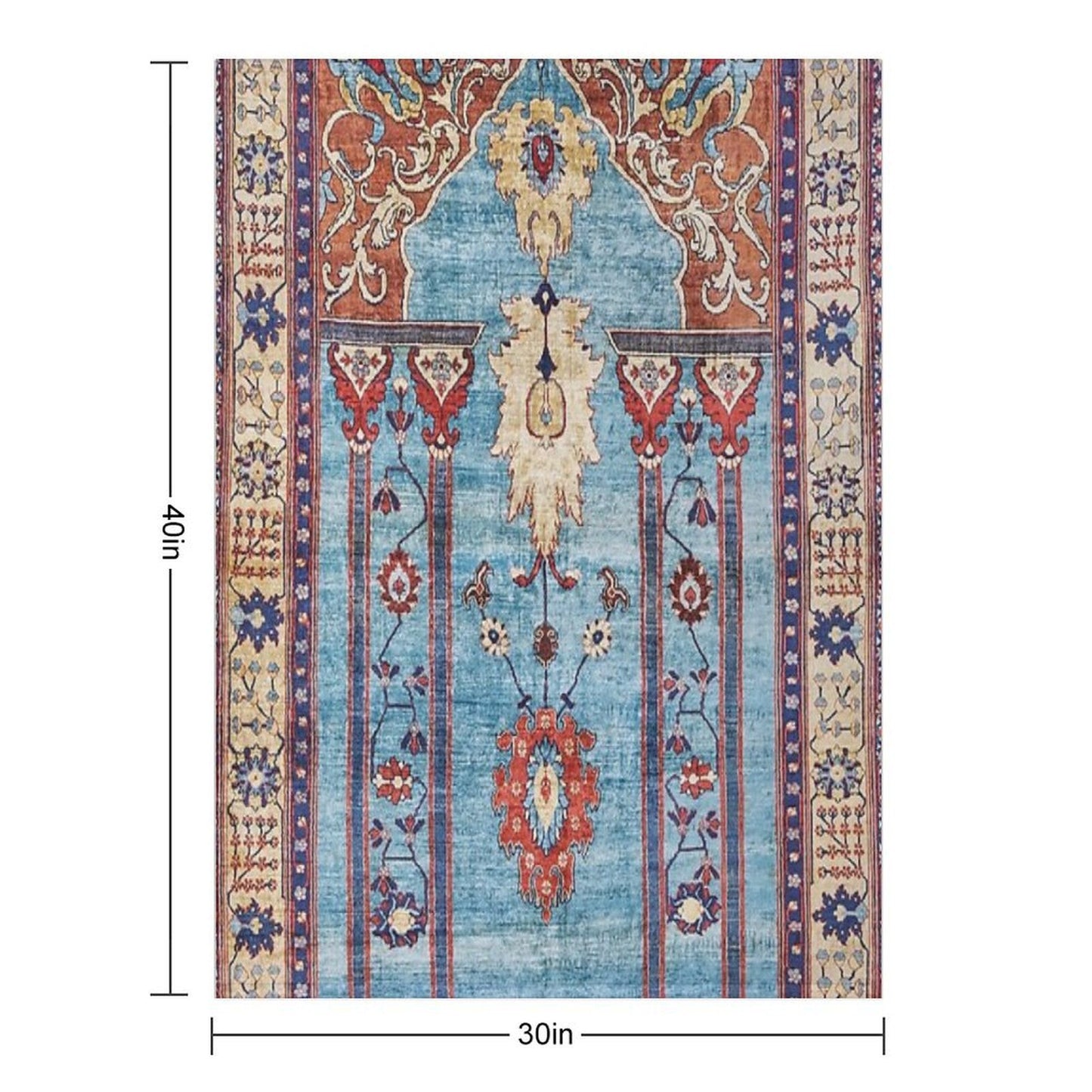 Antique Persian Silk Rug Print Anti-pilling Throw Blanket