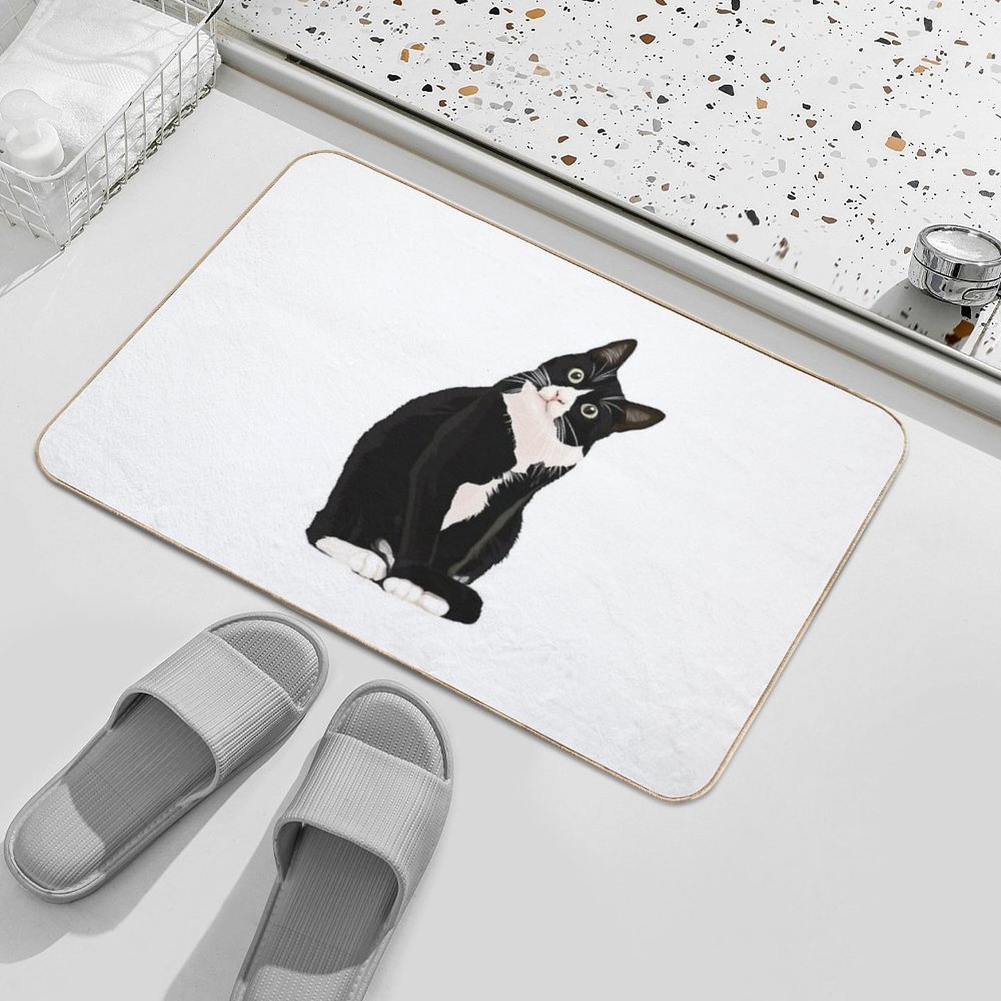 Black Cat Rapid-Drying Bath Mat