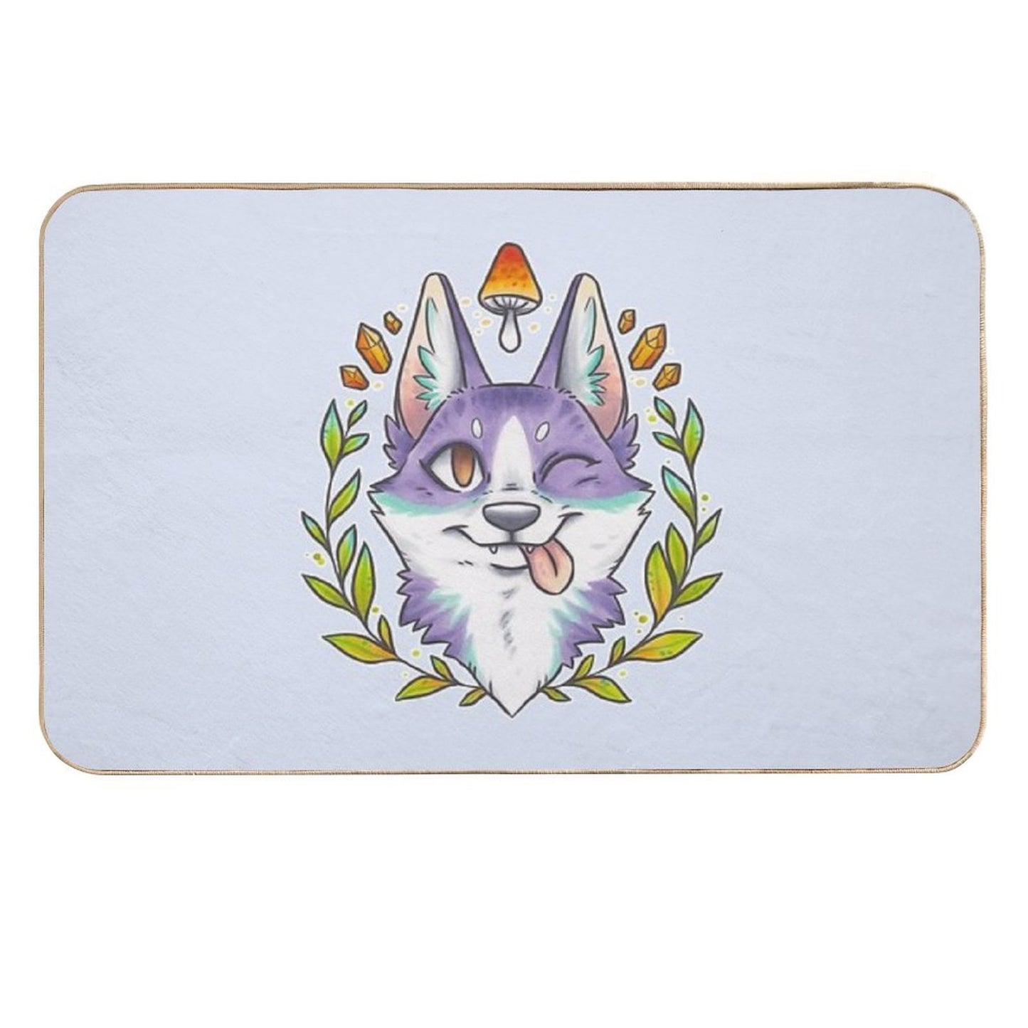 Happy Crystal Doggo High-Traffic Bath Mat