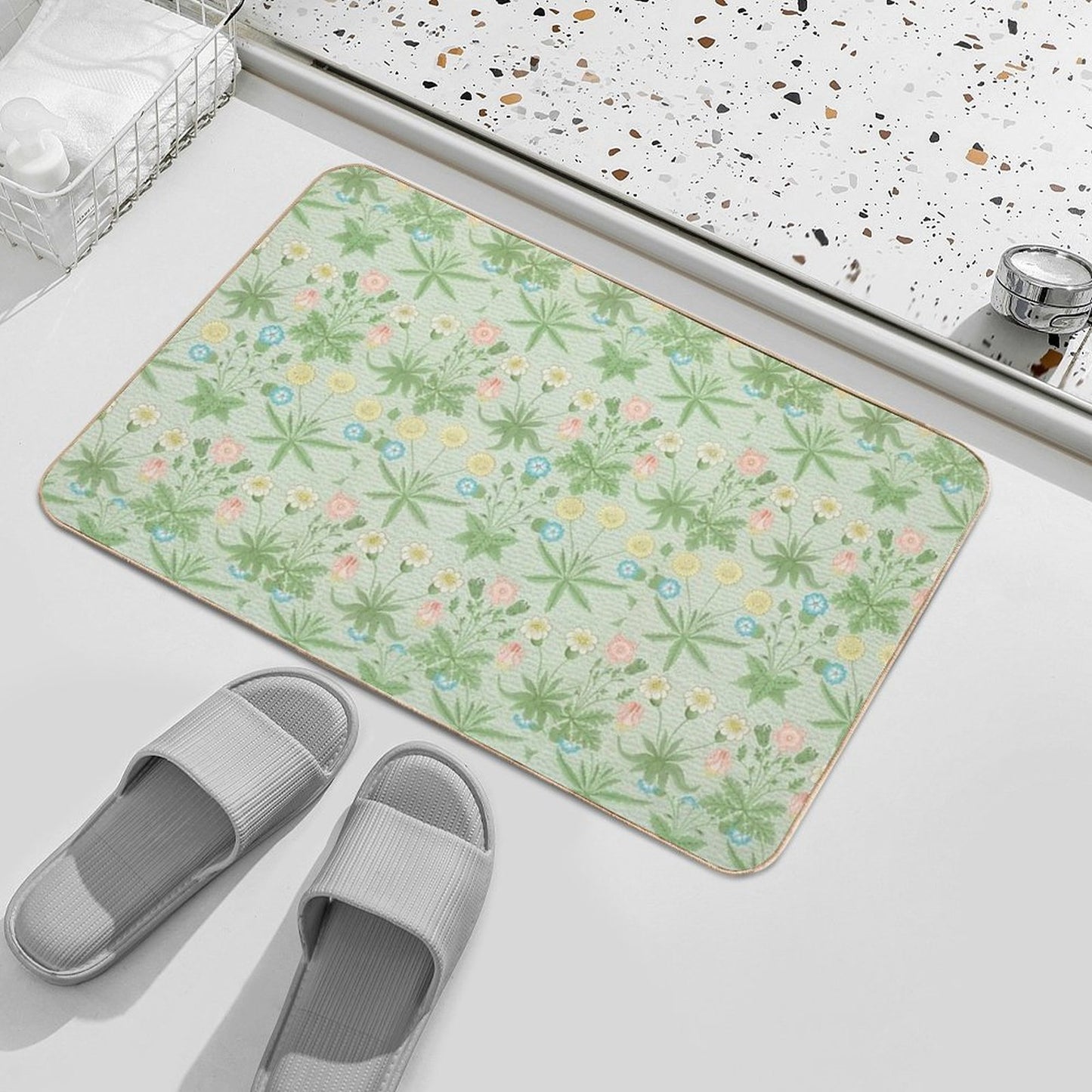 William Morris Patterns Eco-Friendly Bath Mat