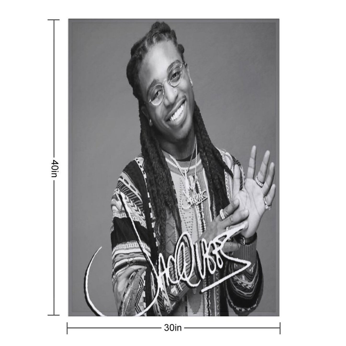 Tenjaq King of R & B American Tour 2019 2020 Compact Throw Blanket