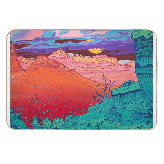 Pink Clouds  Repositionable Bath Mat