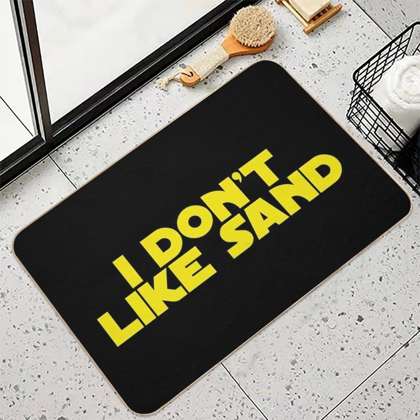 I Don't Like Sand Dirt-Trapping Bath Mat