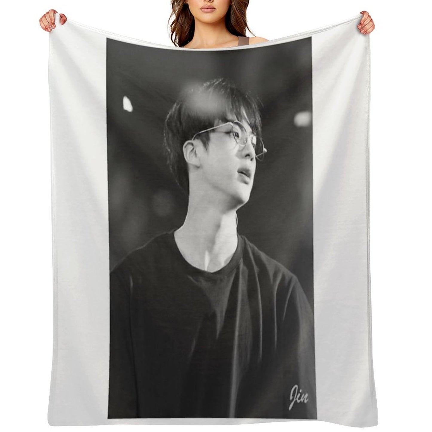 BTS Jin Sustainable Throw Blanket