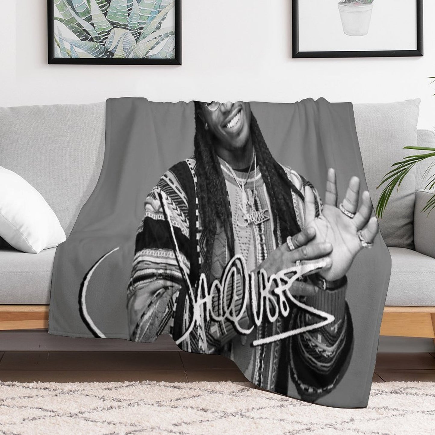 Tenjaq King of R & B American Tour 2019 2020 Compact Throw Blanket