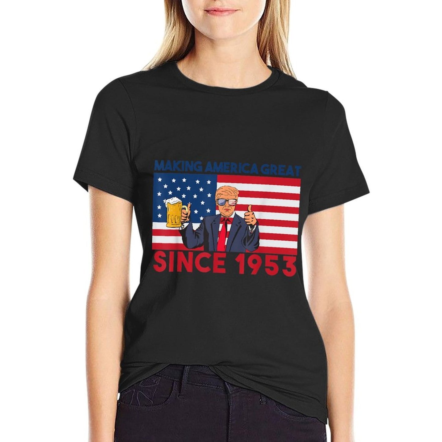 70th Birthday Making America Great 1953 70 Years Old Stretchy T-Shirt