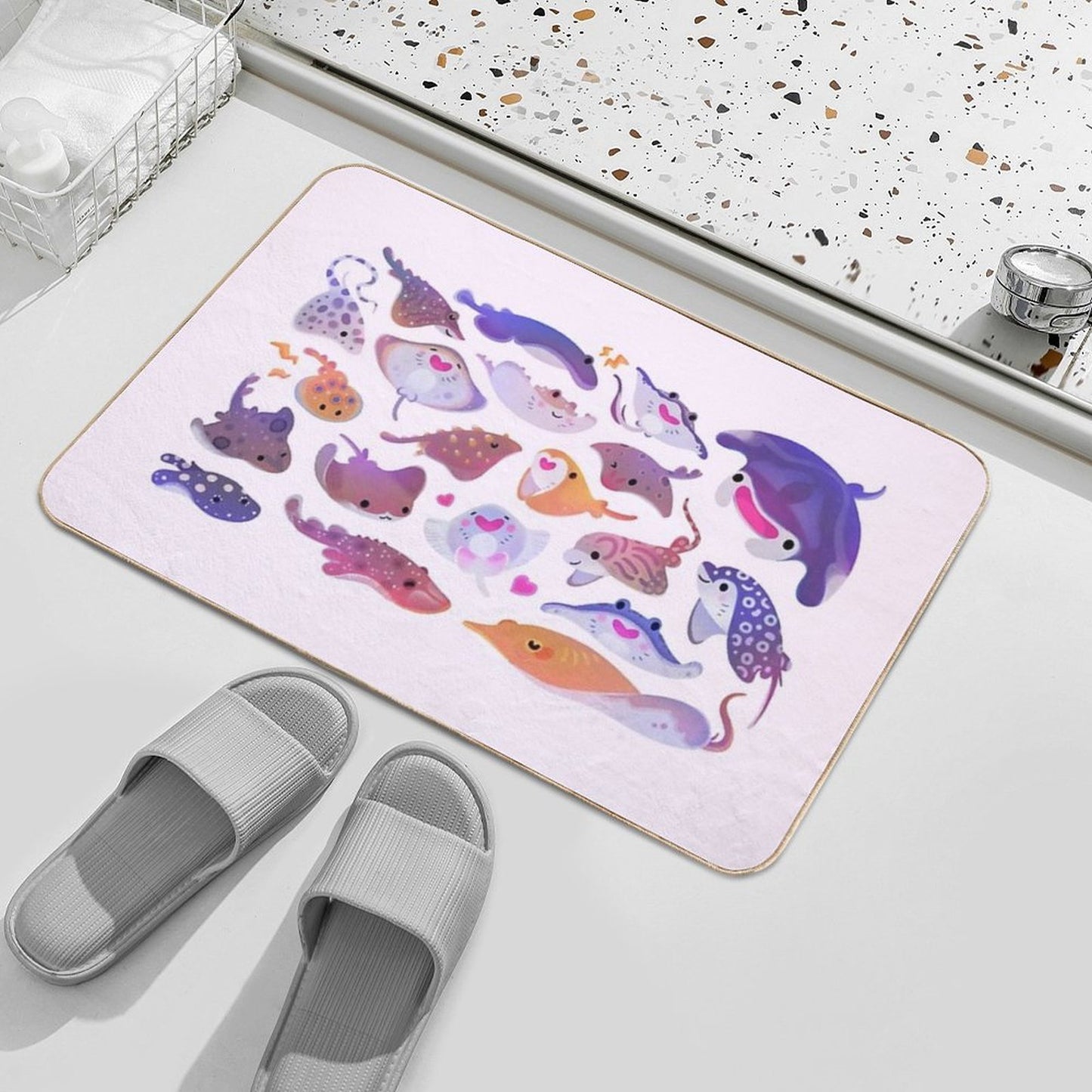 Ray Day 1 - Bright Durable Bath Mat