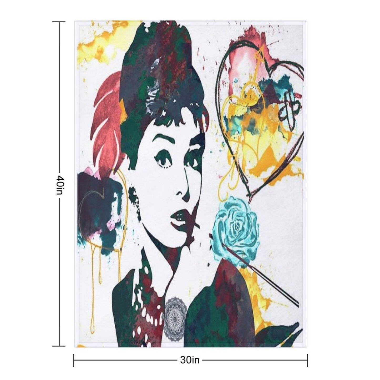 Audrey Hepburn Nature Colours Gift-ready Throw Blanket