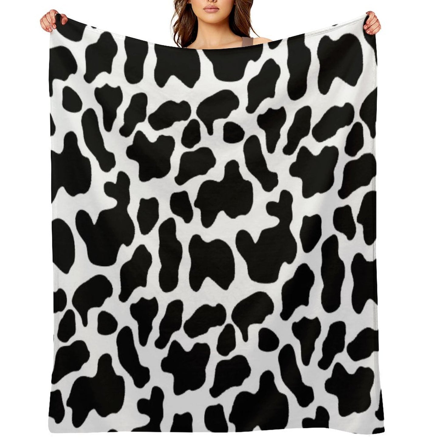 Country Cowboy Western Horseshoe Sherriff Star Checkerboard Cowboy Boots Cactus Pattern Print Plush Throw Blanket