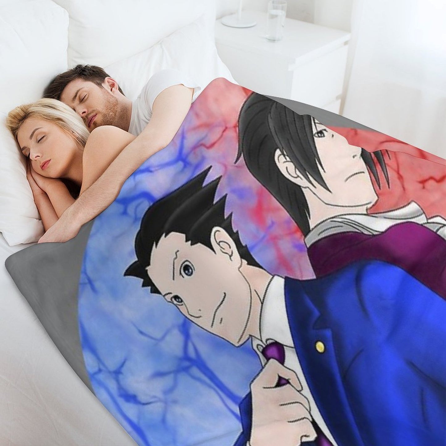 Phoenix Wright And Miles Edgeworth Anti-pilling Throw Blanket