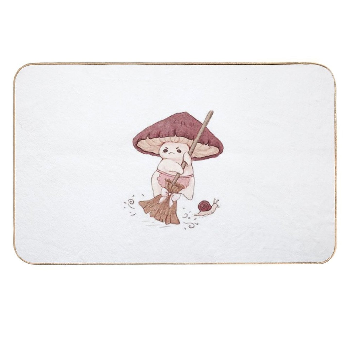 Angy Mushroom Does Not Like to Clean Dirt-Trapping Bath Mat