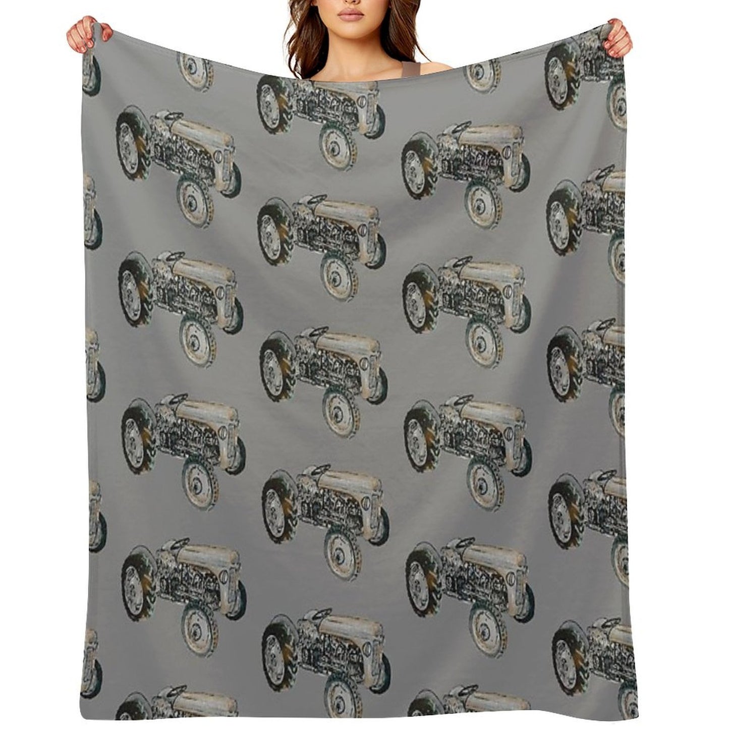 Painting of Ferguson Tractor Lightweight Throw Blanket