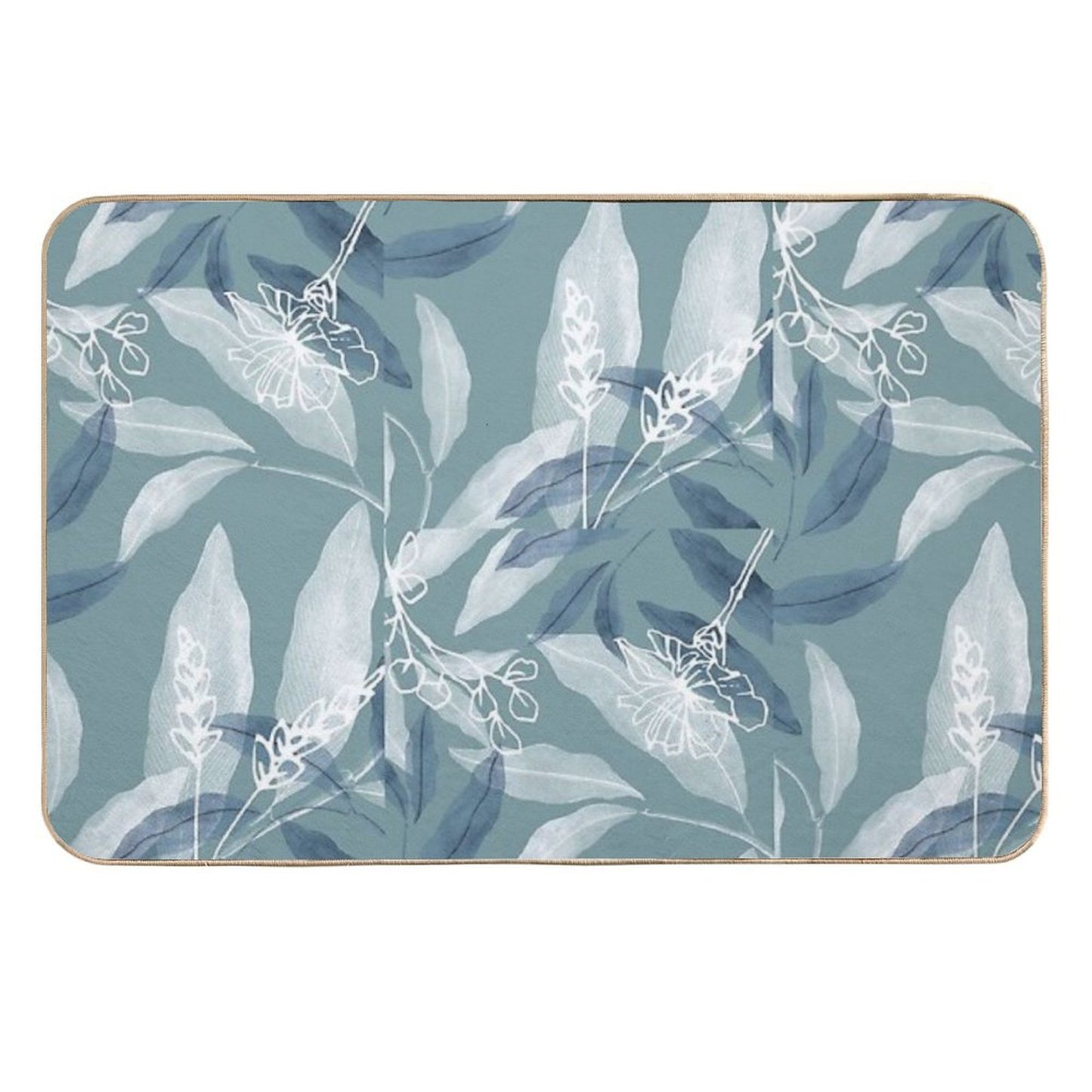 Minimalist Jungle Leaves Art Versatile Bath Mat