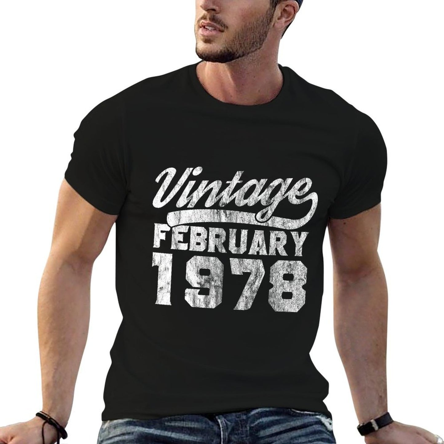40th Birthday February 1978 Summer-ready Fabric T-Shirt