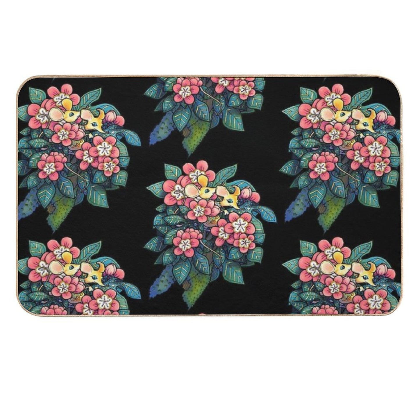 Forest Gathering, Mice And Wish. Repositionable Bath Mat