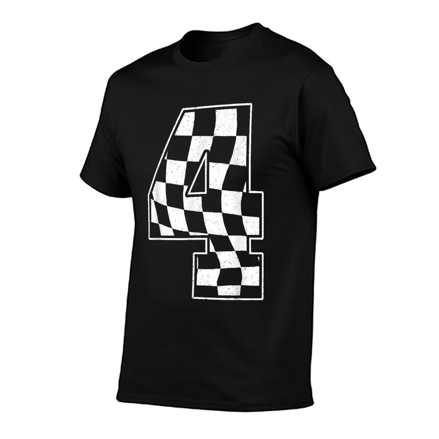 Birthday Boy 4th Race Car Checkered 4 Racing Party Kids Polyester Blend T-Shirt