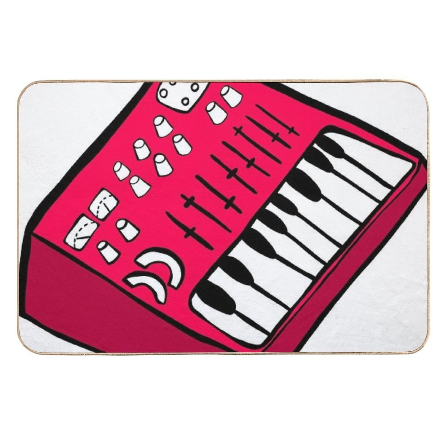 The Red Synthesizer Stain-Proof Bath Mat