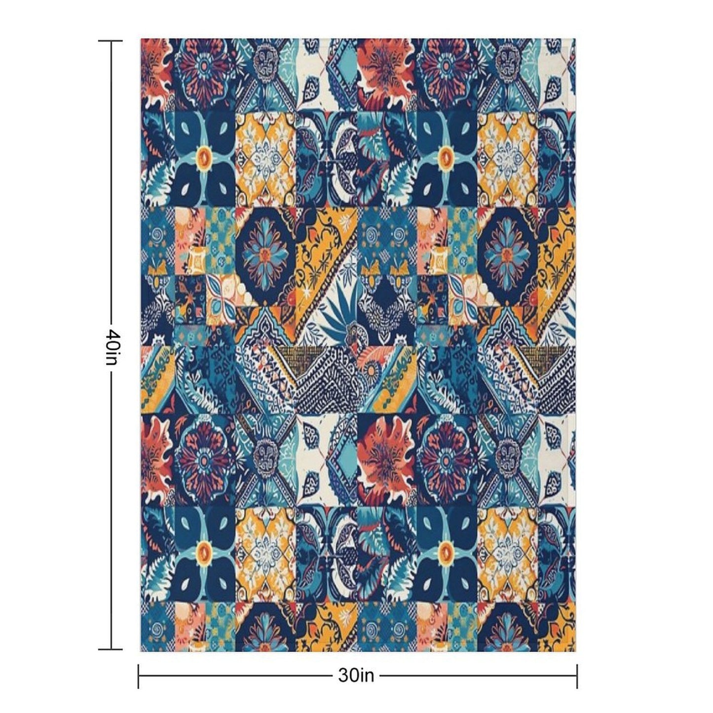 Bed Cover Patchwork Plush Throw Blanket