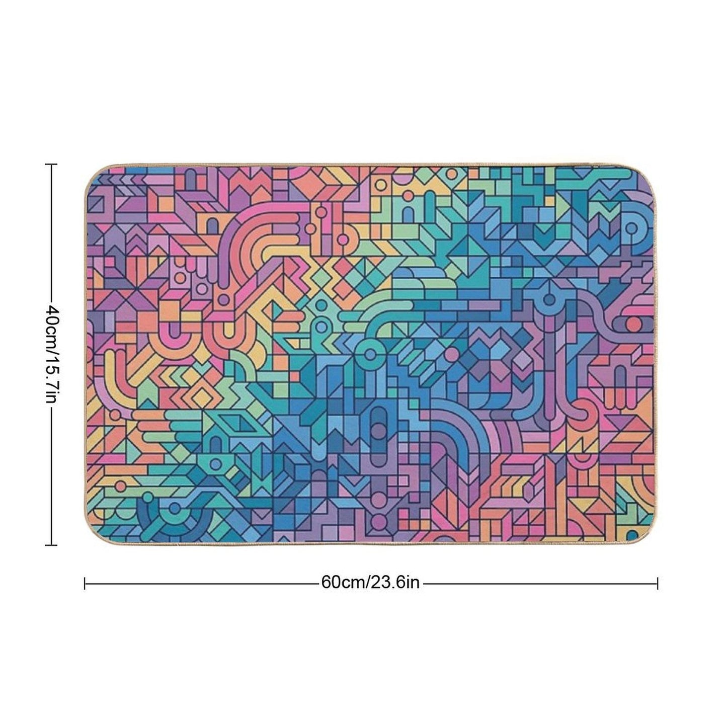 Colourful Chaos Pet-Safe Bath Mat