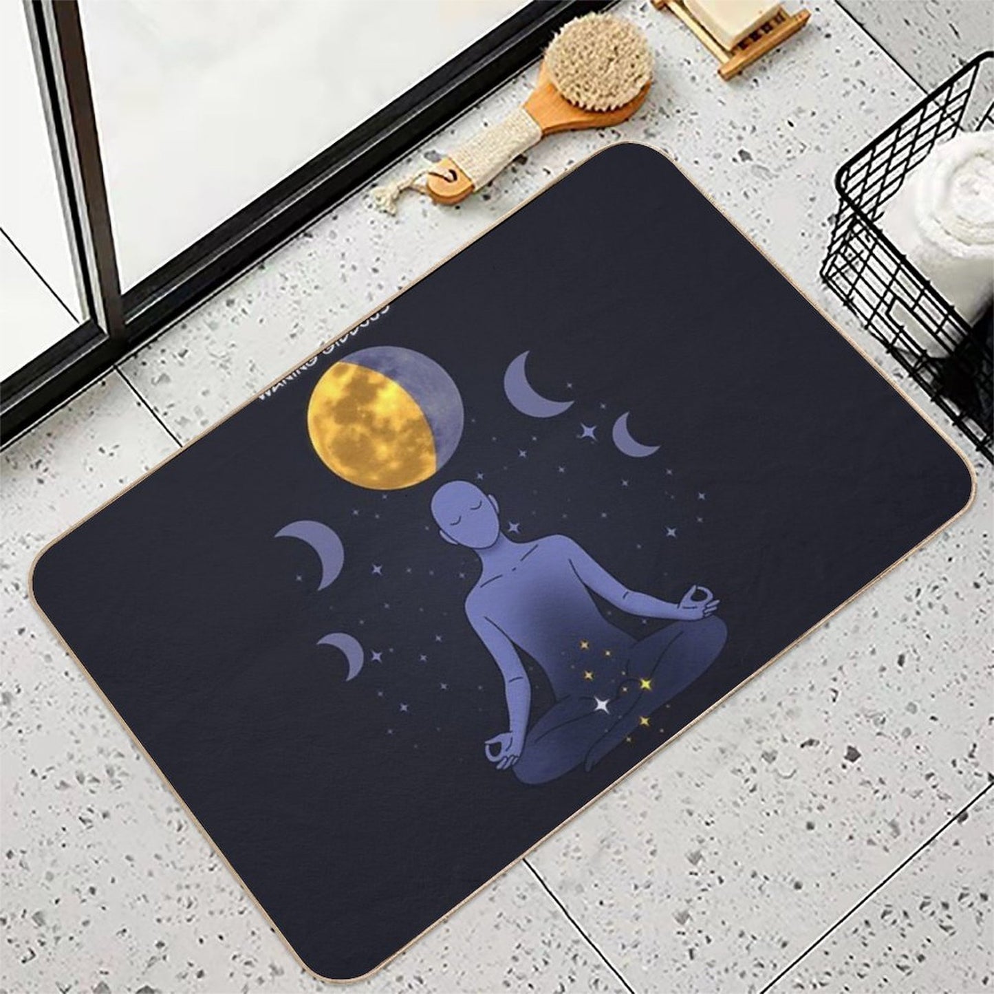 Lunar Lotus – Waning Gibbous (Release & Reflect) Dirt-Trapping Bath Mat