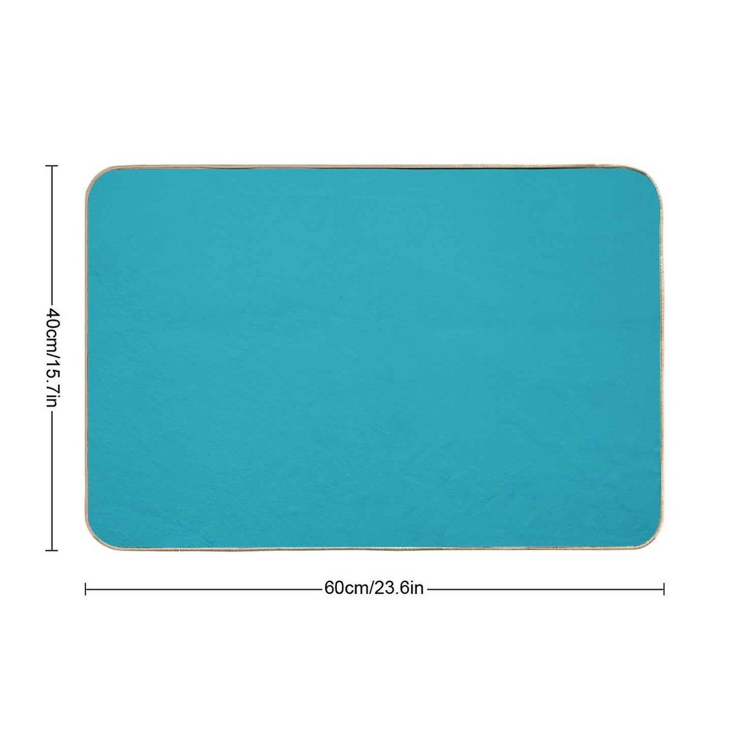 Eastern Blue Solid Color Rapid-Drying Bath Mat