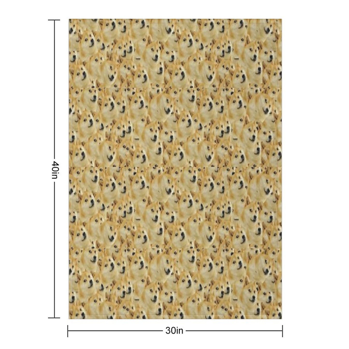 Doge Meme Machine-washable Throw Blanket