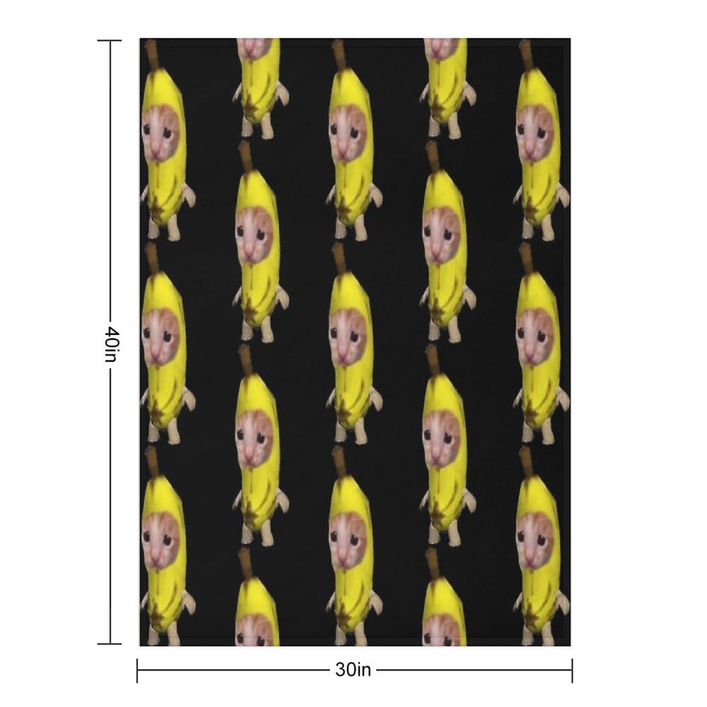 Banana Cat Eco-conscious Throw Blanket