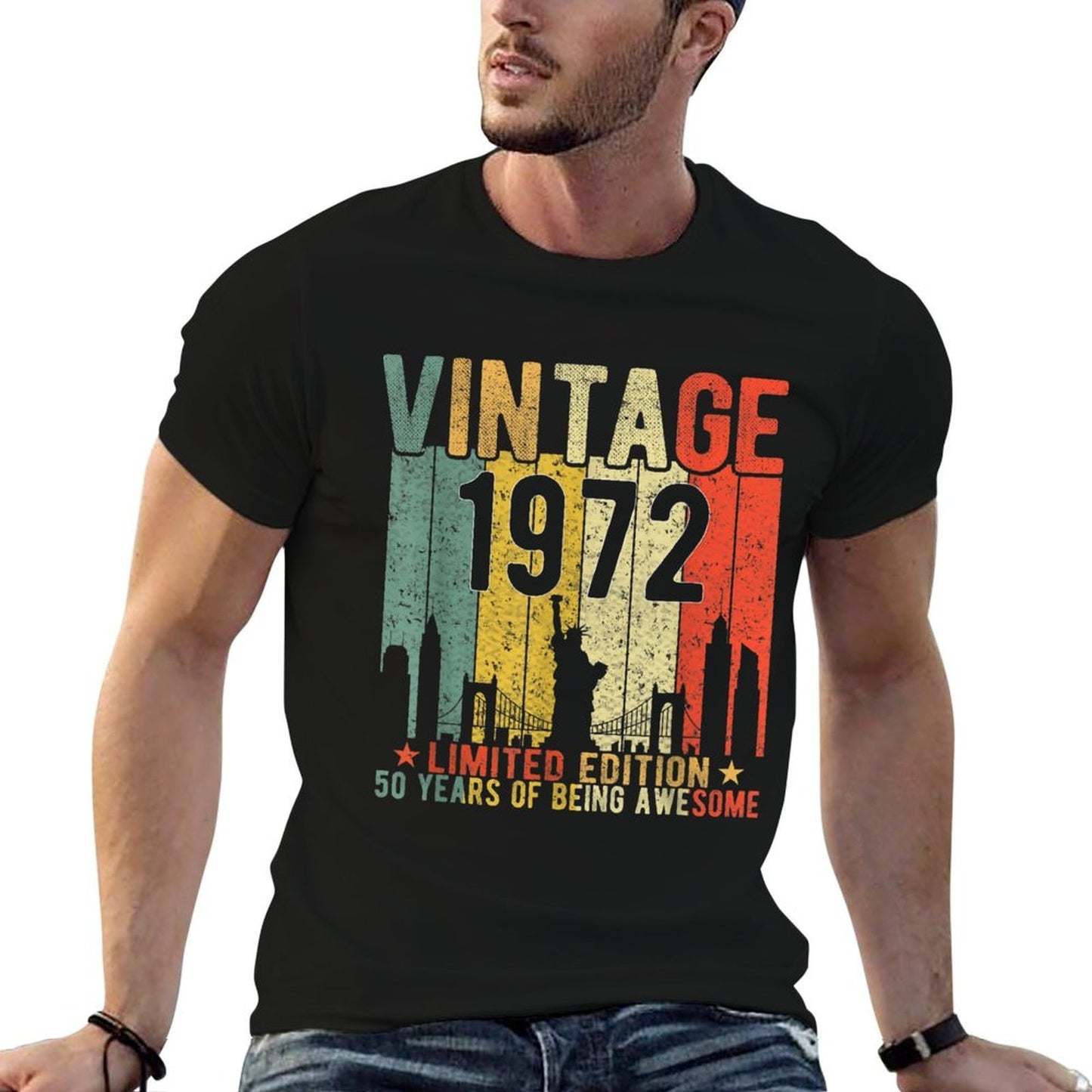 50 Year Old Gifts Vintage 1972 Limited Edition 50th Birthday Odor-resistant T-Shirt