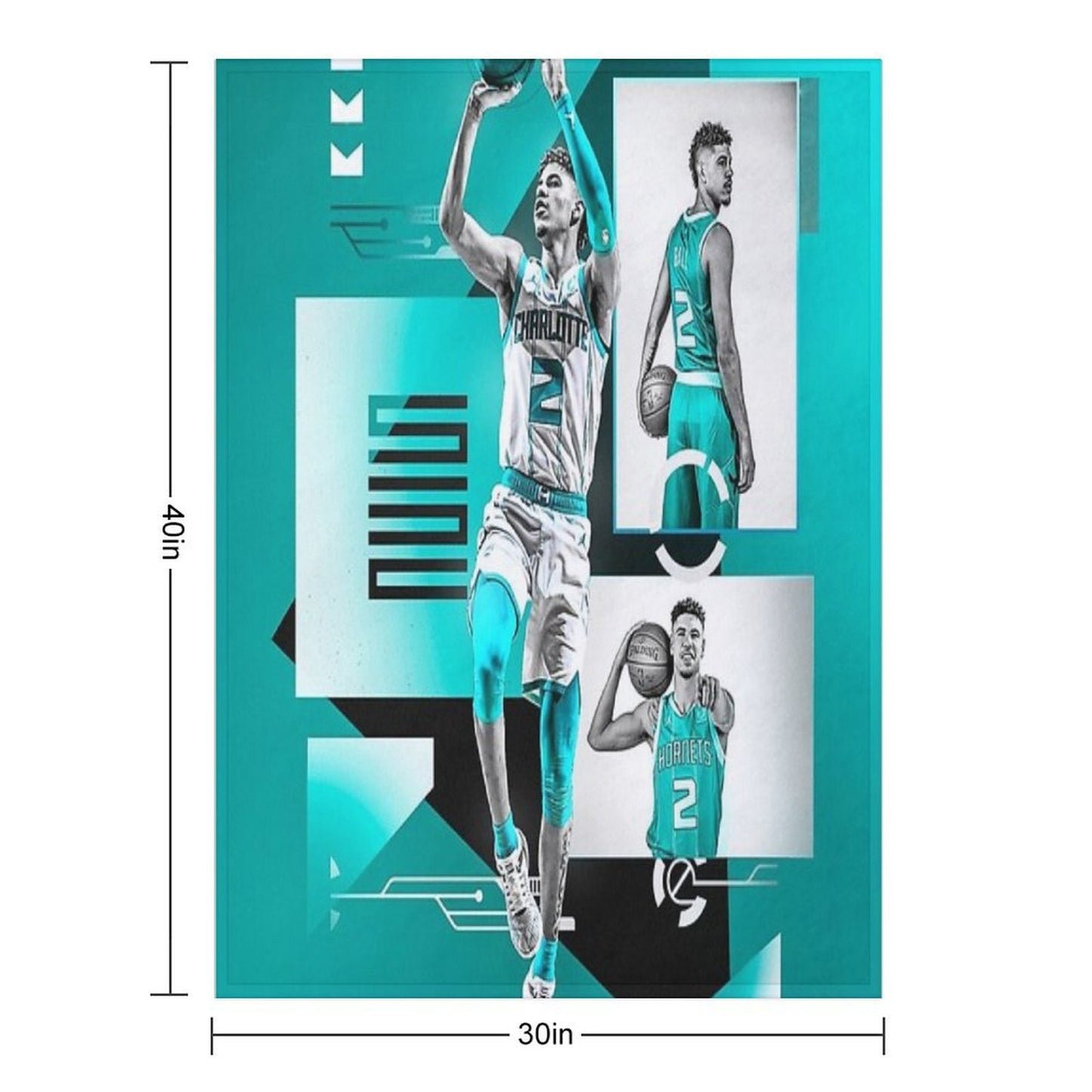 Wallpaper LaMelo Ball Wrinkle-free Throw Blanket
