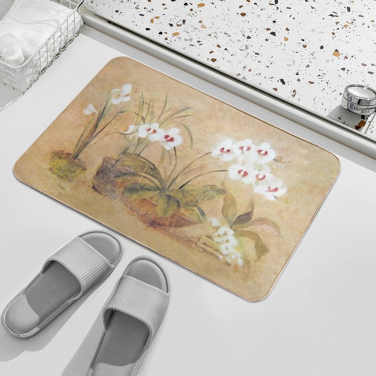 Vintage Orchid Collection Eco-Friendly Bath Mat