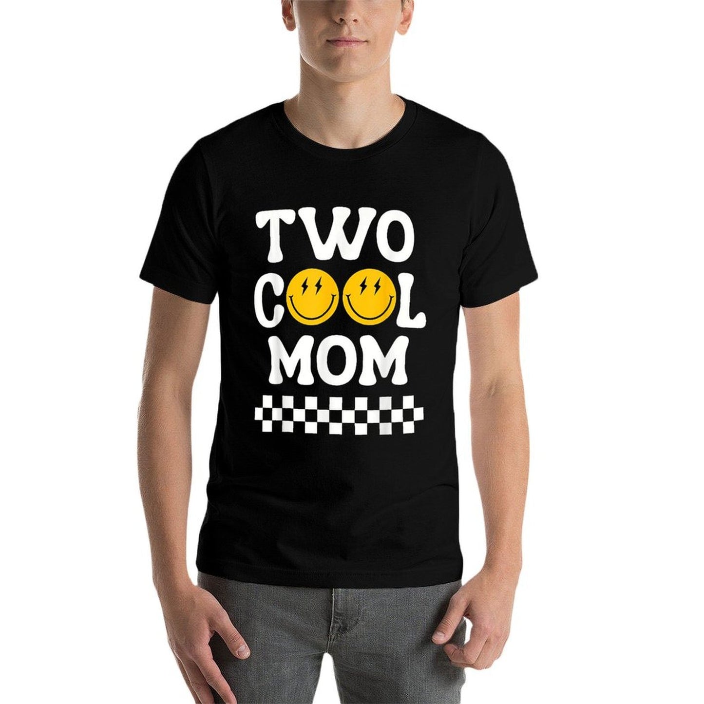 Two Cool Mom 2nd Birthday 2 Year Old Boy Second Bday Polyester Blend T-Shirt