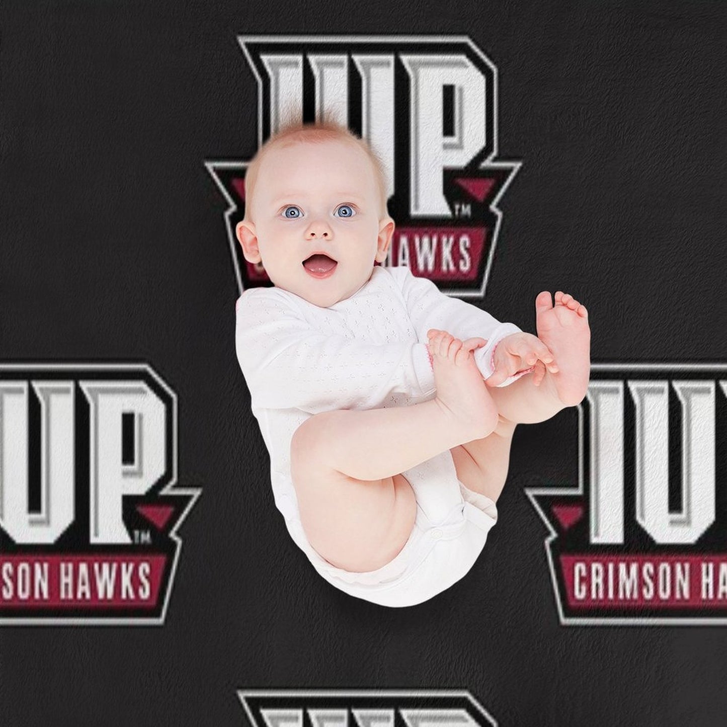 IUP Crimson Hawks Club Classic T-Shirt Eco-conscious Throw Blanket