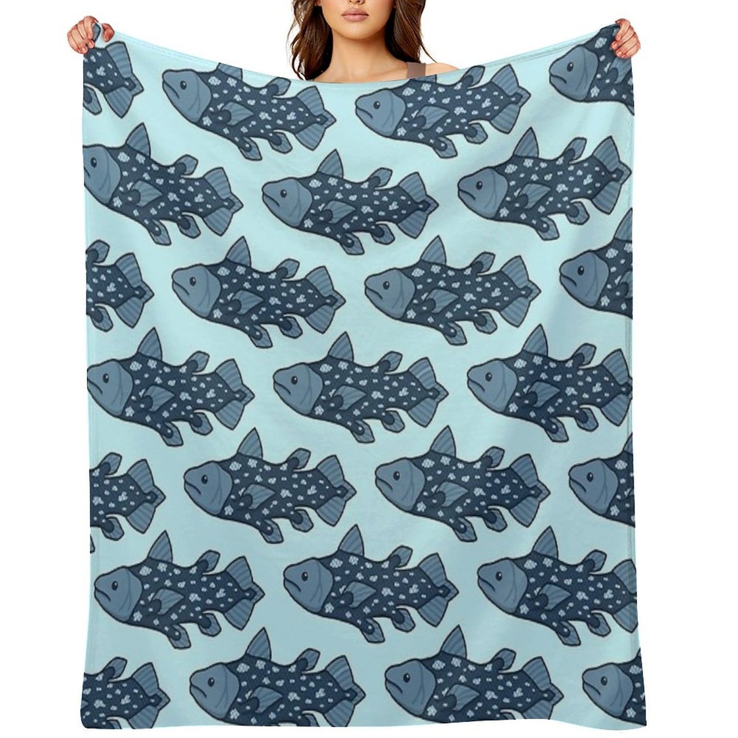 Coelacanth Lightweight Throw Blanket