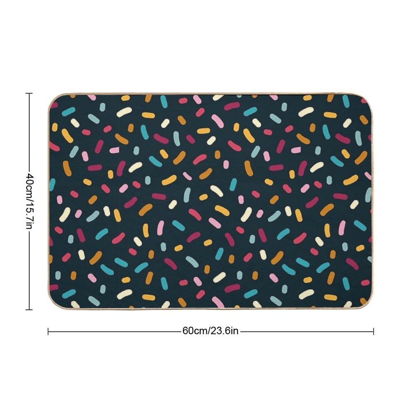 Confetti Sprinkles Pattern  Repositionable Bath Mat