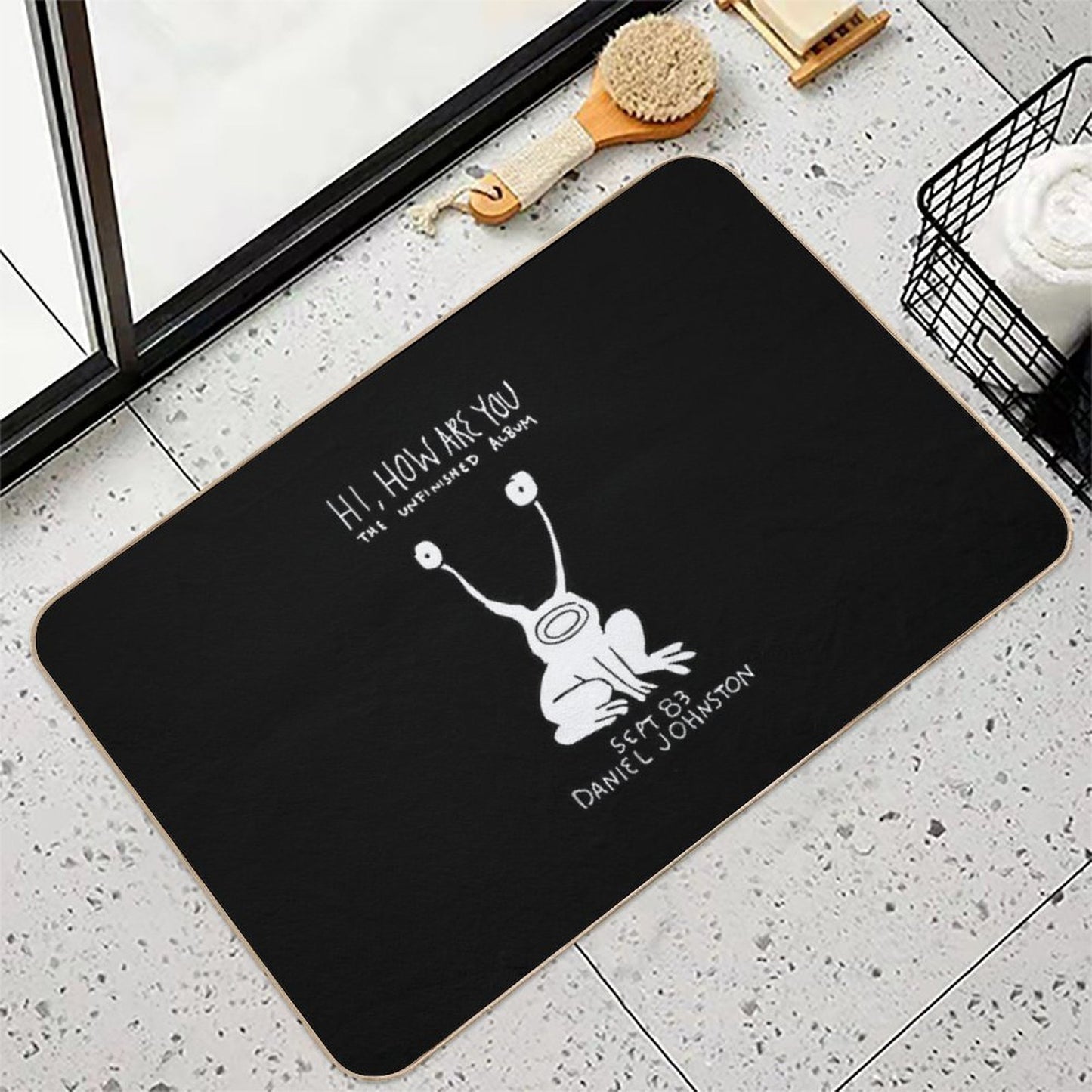 Hi How Are You Daniel Johnston Durable Bath Mat