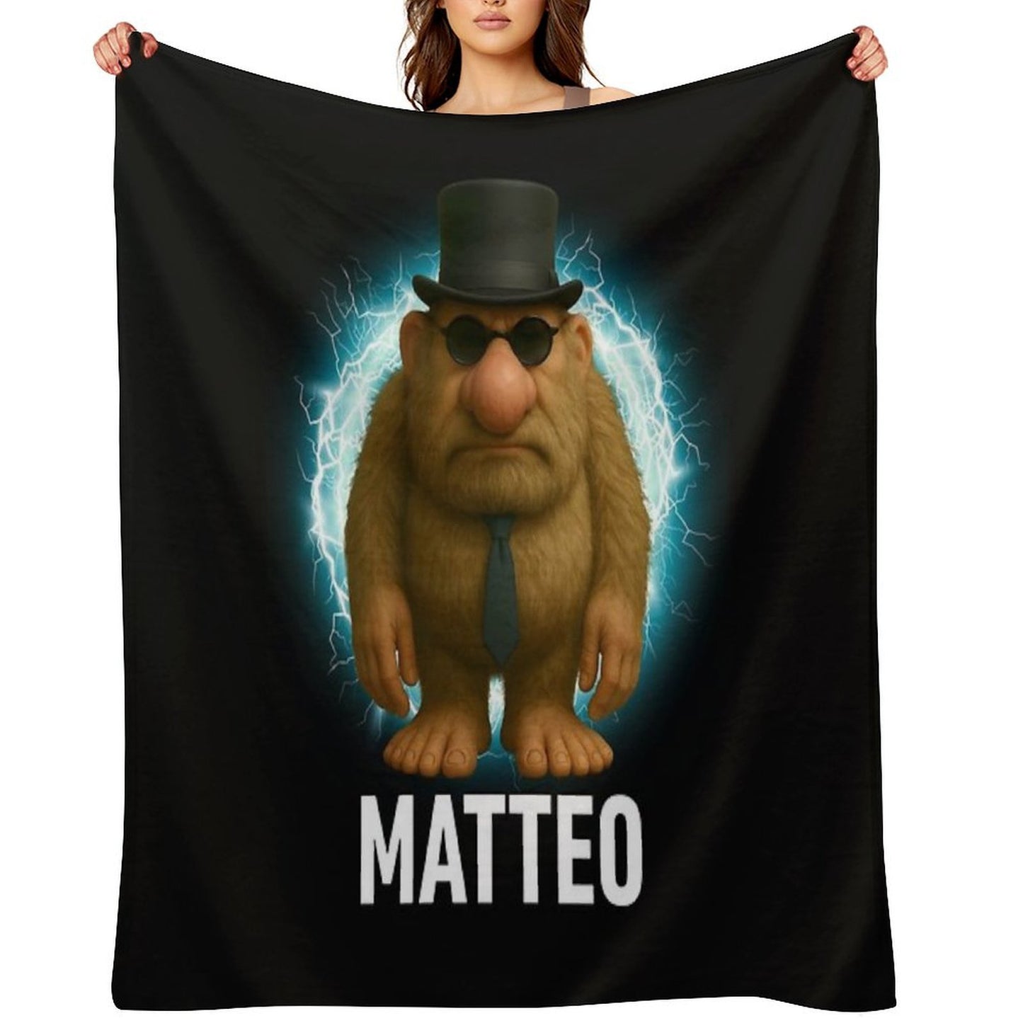 Matteo Italian Brainrot Meme Mateo Brainrot Mateooo Matteooo Versatility Throw Blanket