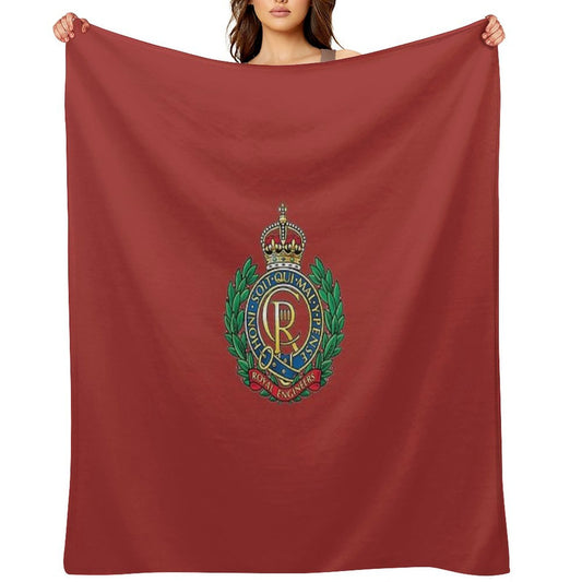 Royal Engineers Capbadge - Tudor Crown Versatility Throw Blanket