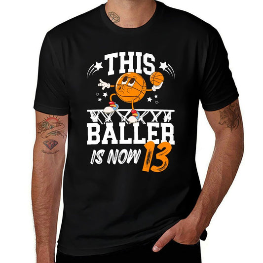 13th Basketball Birthday Thirteen Year Old Basketball Player Premium  Soft T-Shirt