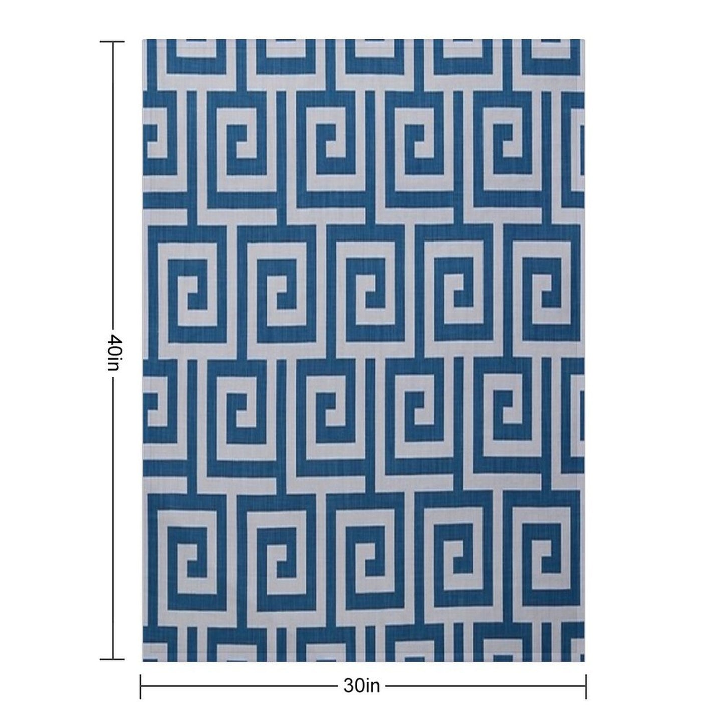 Blue Geometric Maze Pattern Versatility Throw Blanket