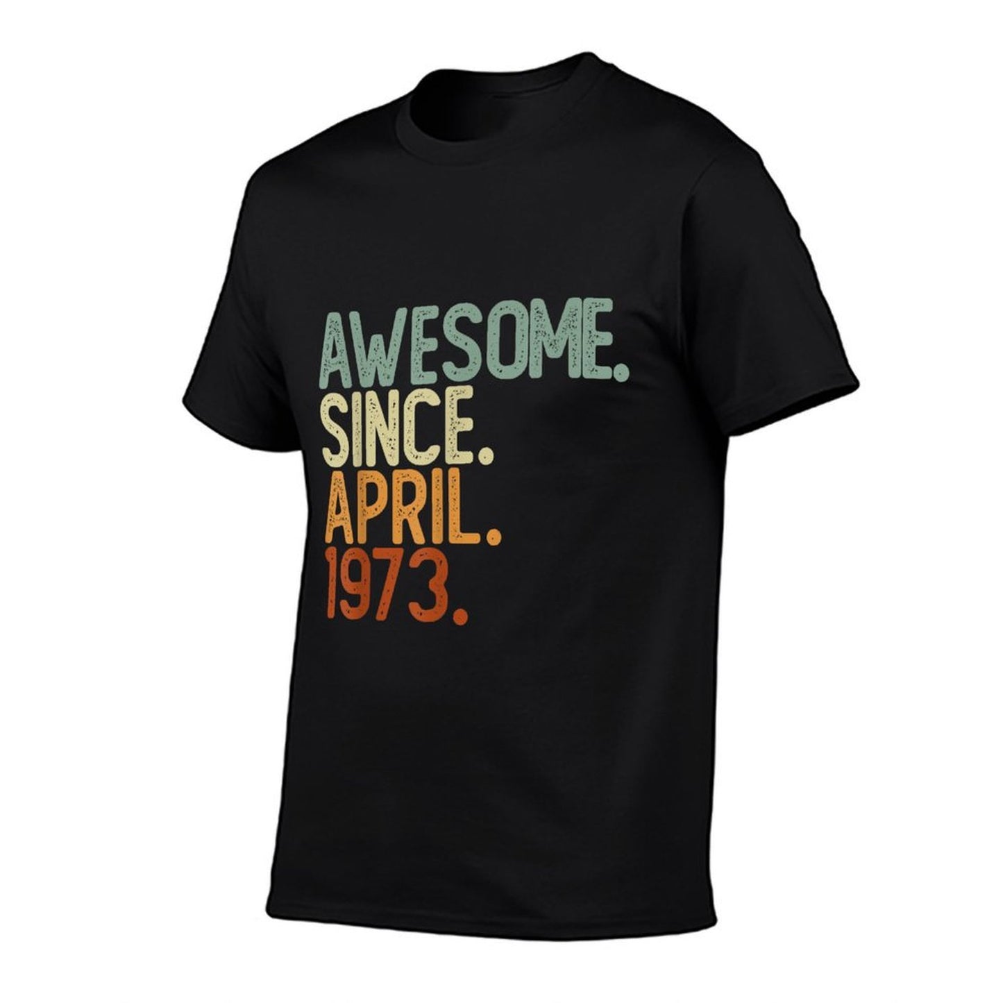 50 Year Old Awesome Since April 1973 50th Birthday Heathered Texture T-Shirt