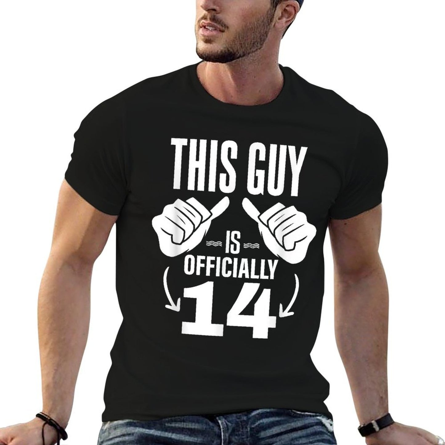 This Guy Is Officially 14 14th Birthday For Him High-quality Stitching T-Shirt