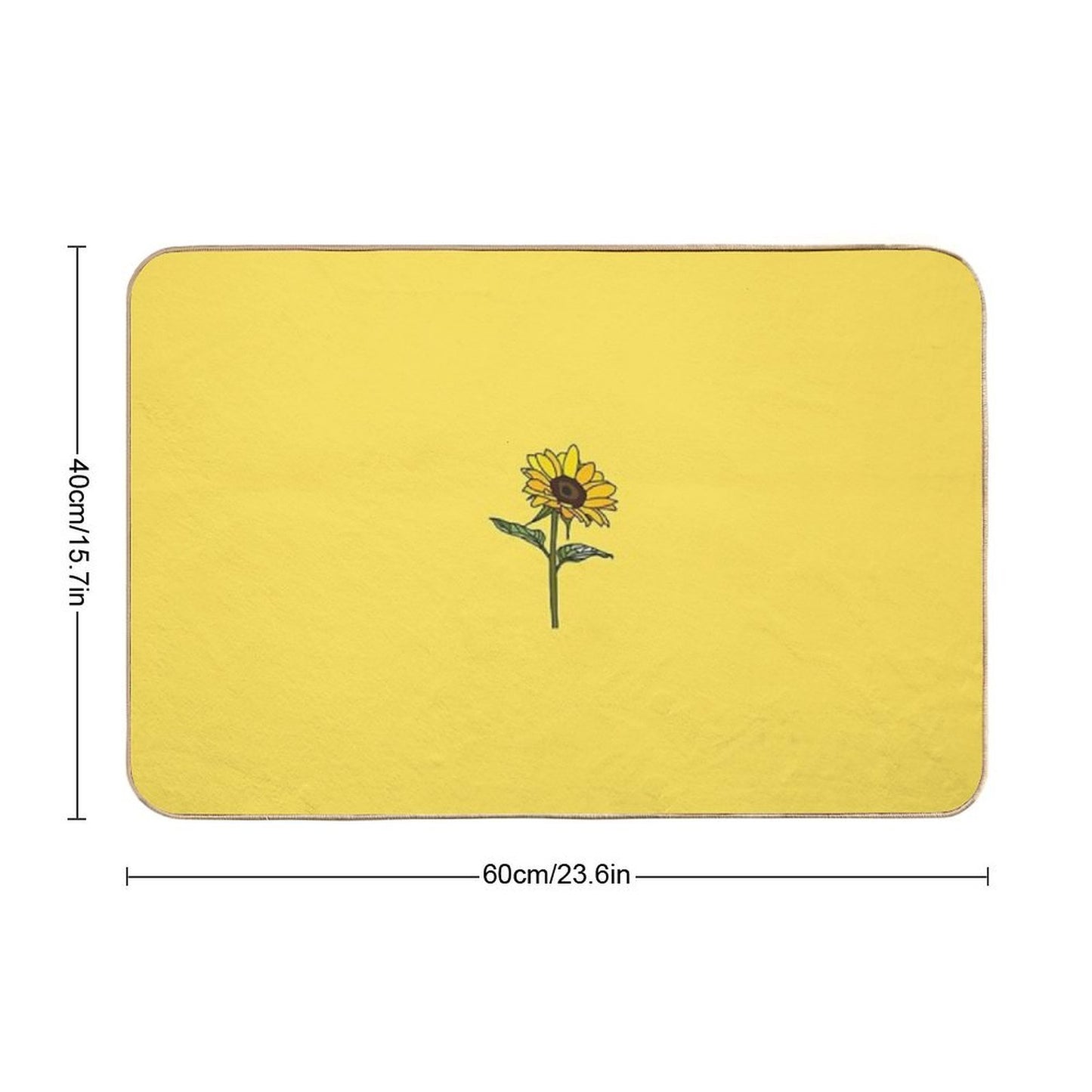Little Aesthetic Sunflower Toxin-Free Bath Mat
