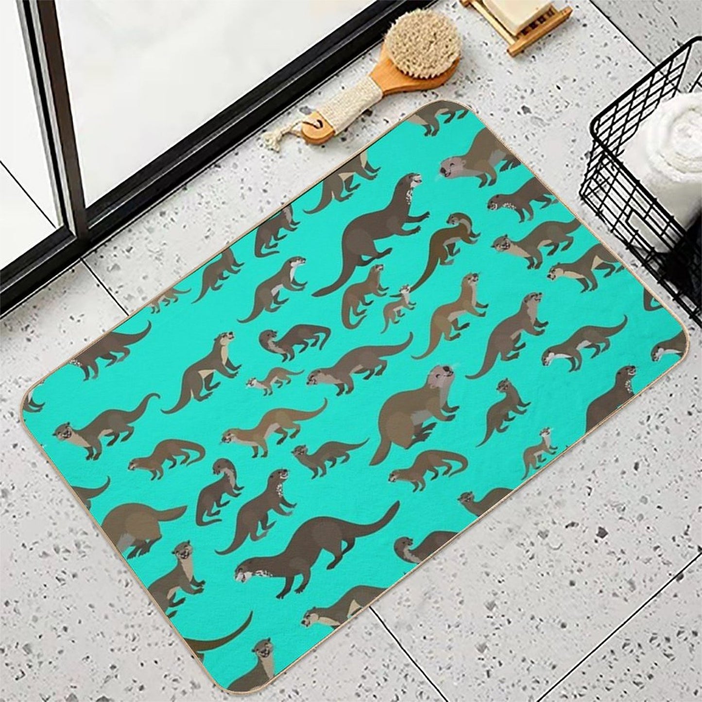 Know Your Otters Easy To Clean Bath Mat