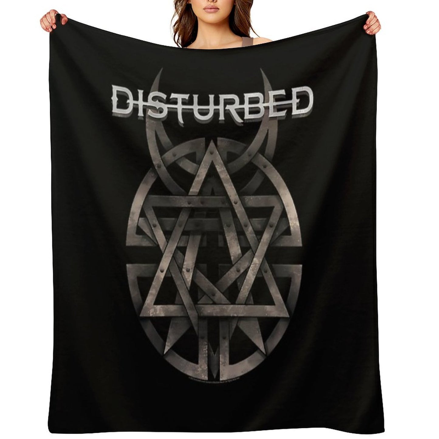 Disturbed Logo Shrink-resistant Throw Blanket