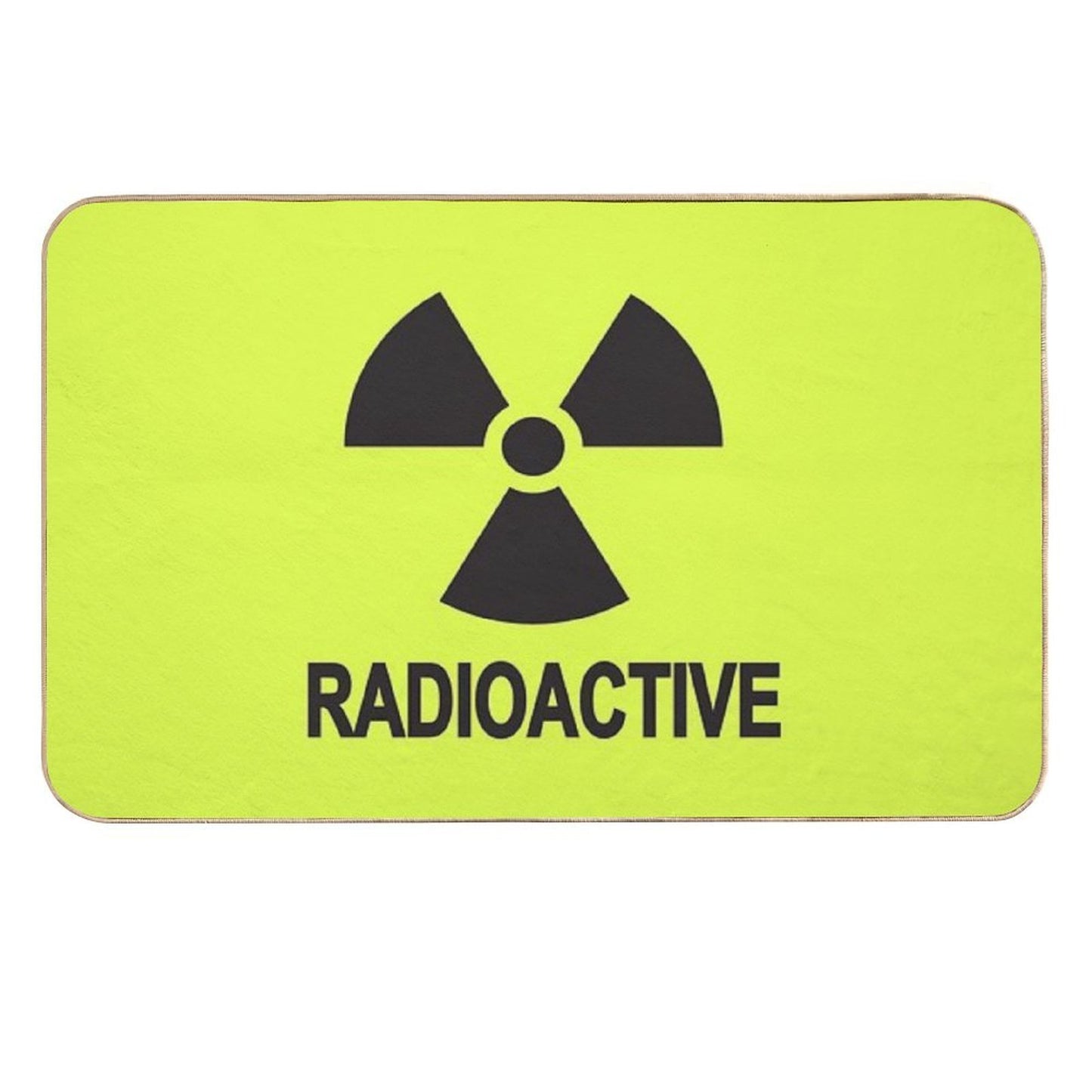 Nuclear Radioactive Sign Funny Partying Anti-Trip Bath Mat