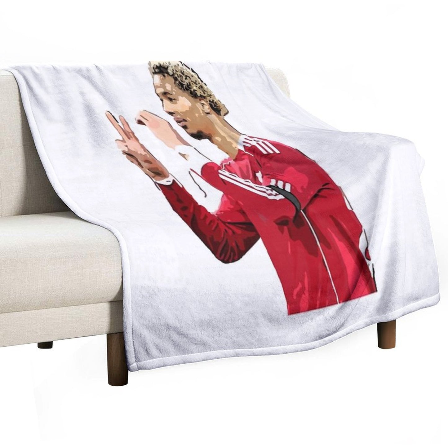 Hugo Ekitike Anti-pilling Throw Blanket