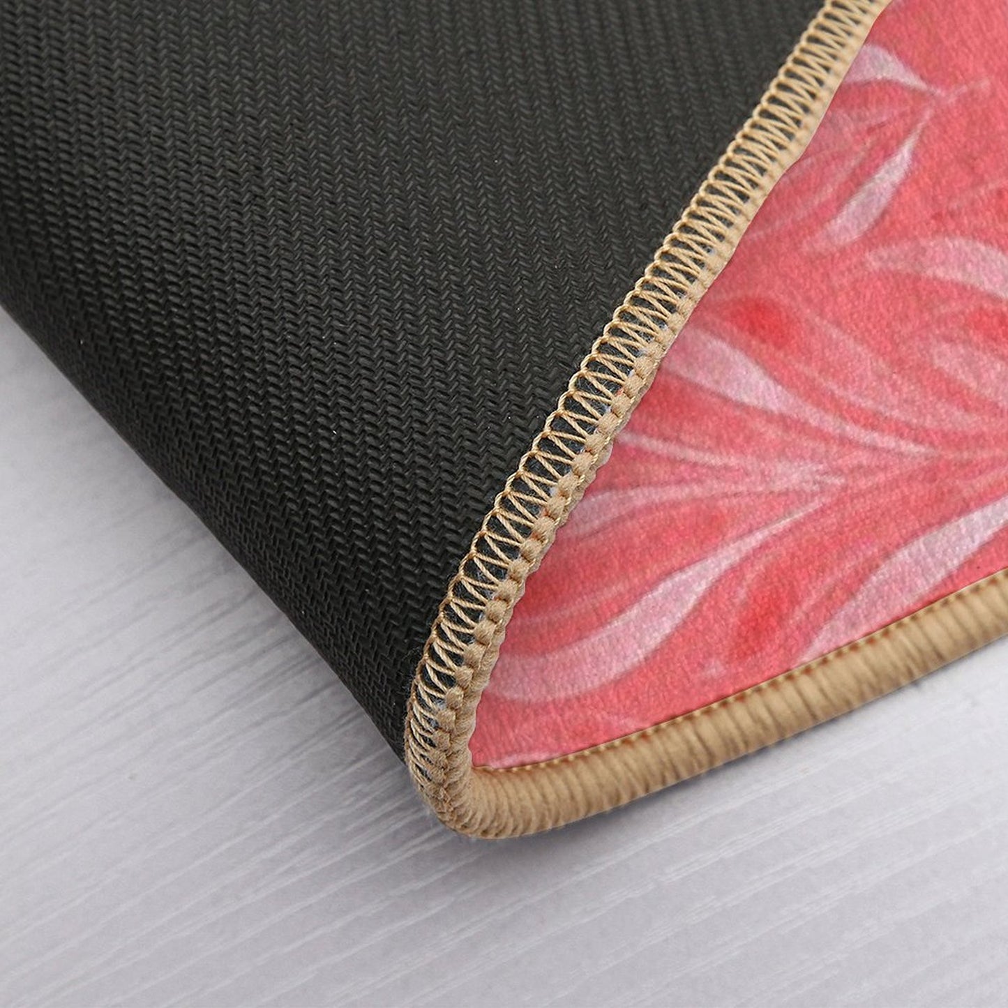 Coral Pink Dirt-Trapping Bath Mat