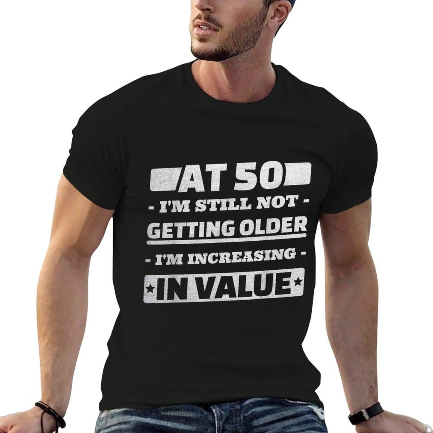 50 Year Old Not Getting Older Quotes 30th Birthday Tagless Design T-Shirt