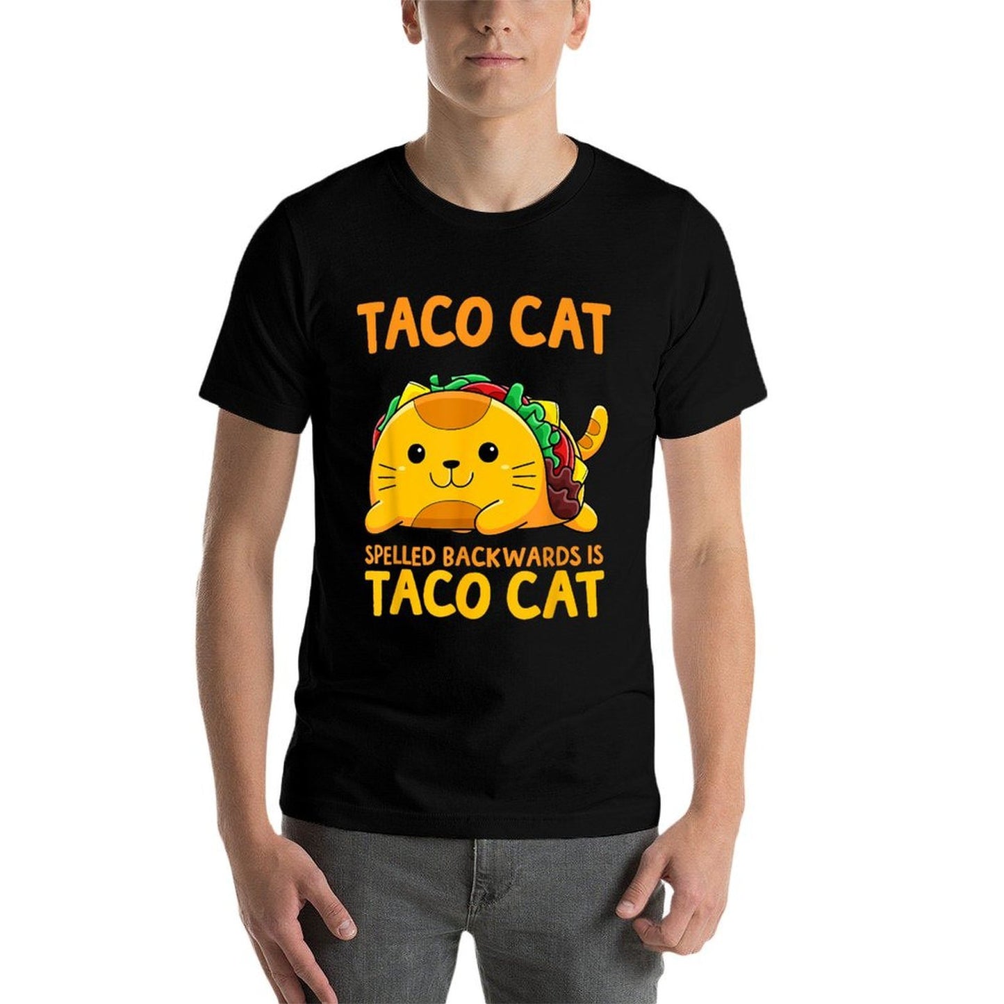 Tacocat Spelled Backwards Taco Cat Cinco De Mayo High-quality Stitching T-Shirt