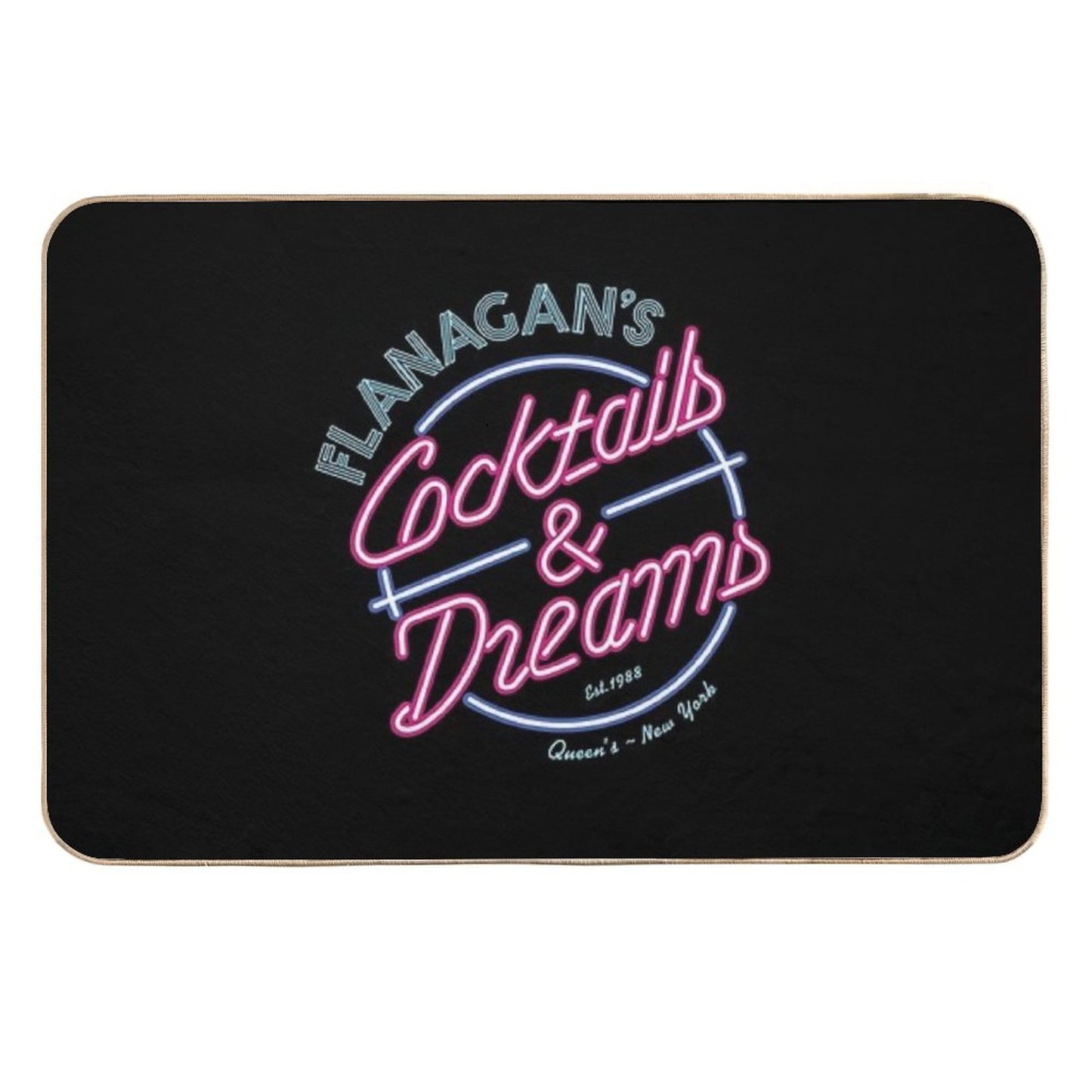 Flanagan's Cocktails & Dreams Dirt-Trapping Bath Mat